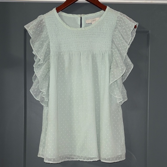 LOFT Ruffle Sleeve Blouse - Picture 2 of 6